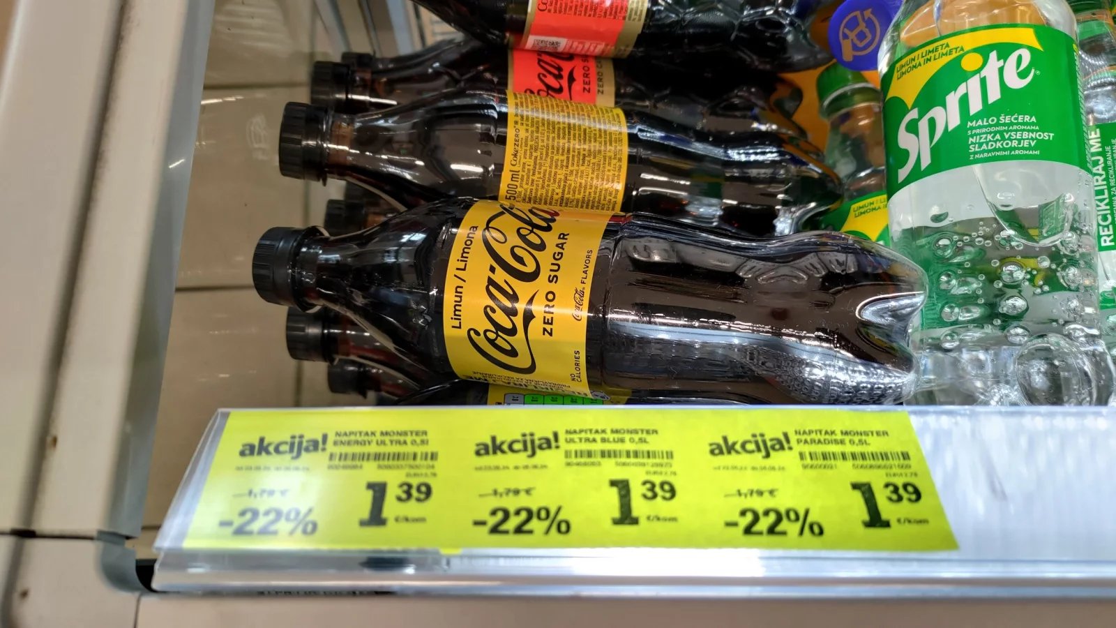 Ceny potravin v Chorvatsku. Konzum, město Krk na ostrově Krk. (9. 6. 2024)
