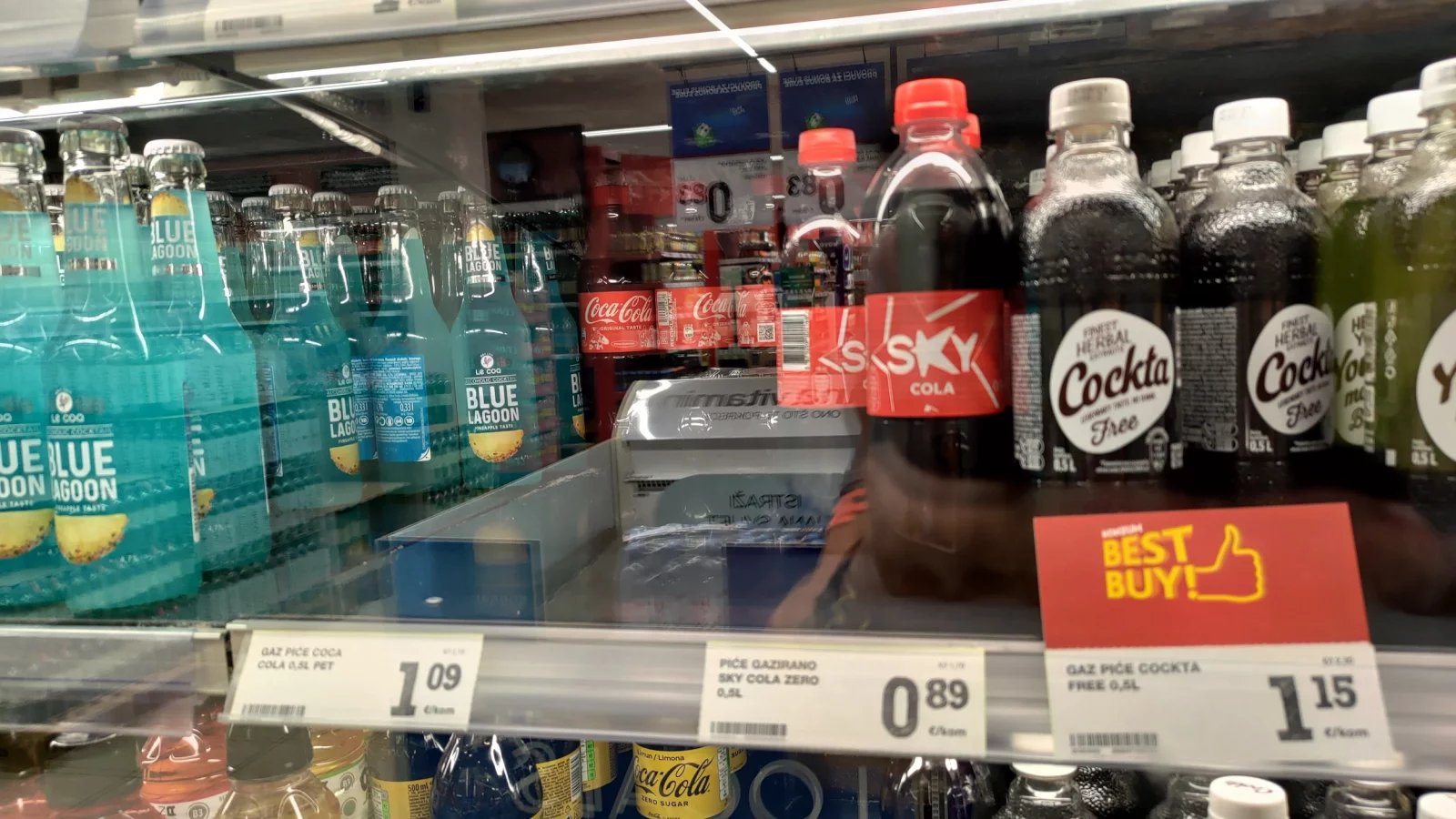 Ceny potravin v Chorvatsku. Konzum, město Krk na ostrově Krk. (9. 6. 2024)