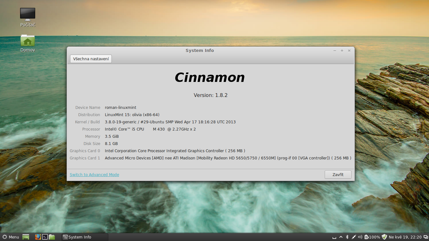Linux Mint 15 Olivia − první pohled