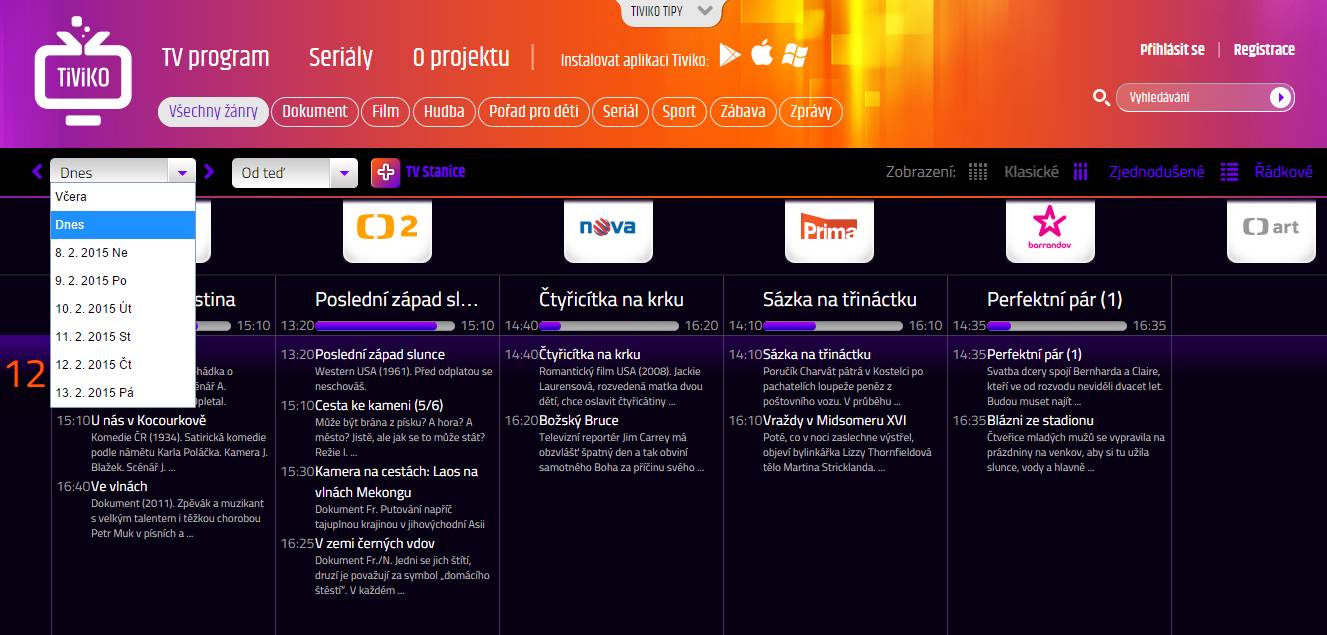 Tiviko galerie - webový přístup