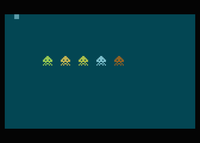 Čtyři střely mají stejnou barvu a tvoří tak (do jisté míry) pátého hráče.