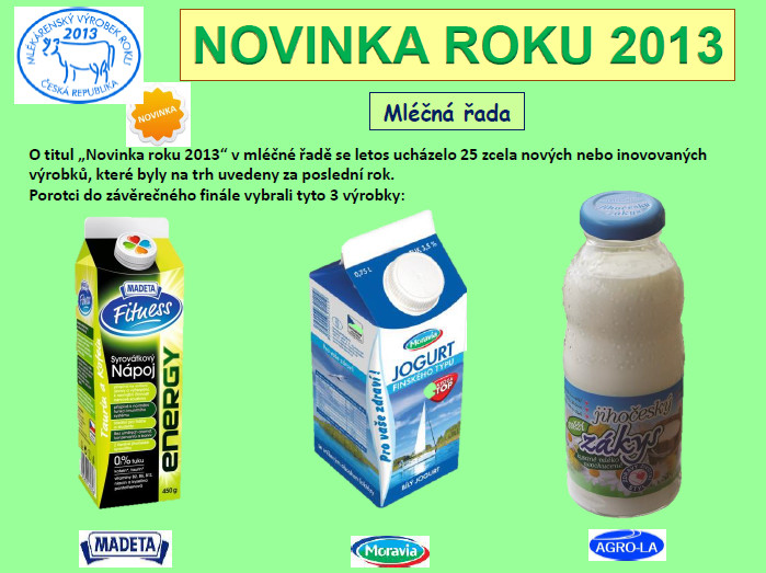 Mlékárenský výrobek roku 2013