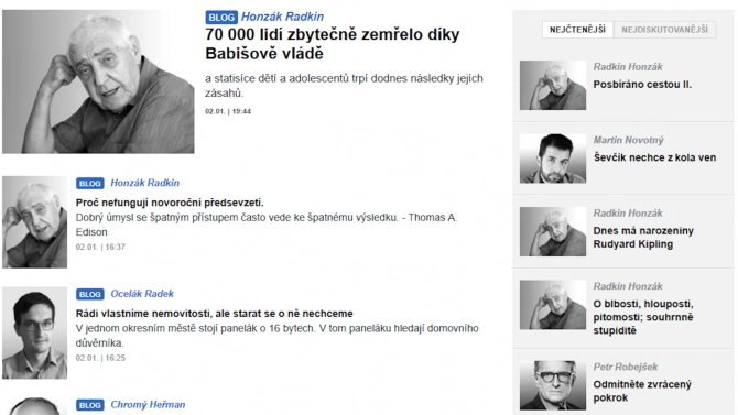 Aktualne.cz - blogy