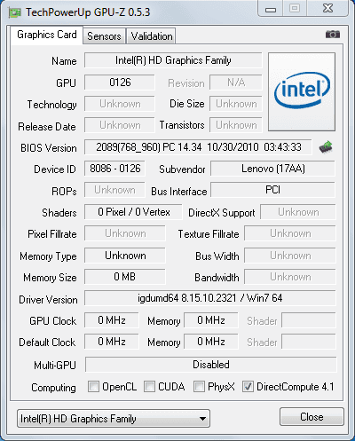 GPU - Z Intel