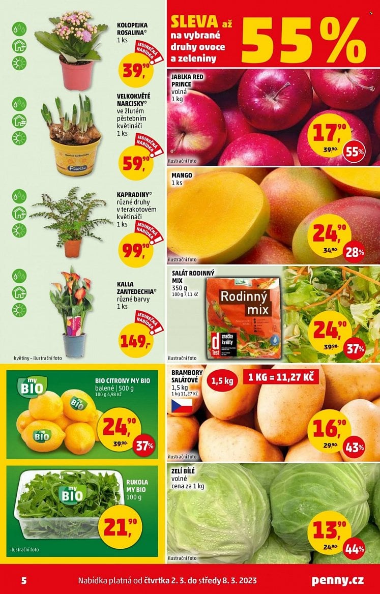 Ovoce a zelenina v nabídce supermarketů