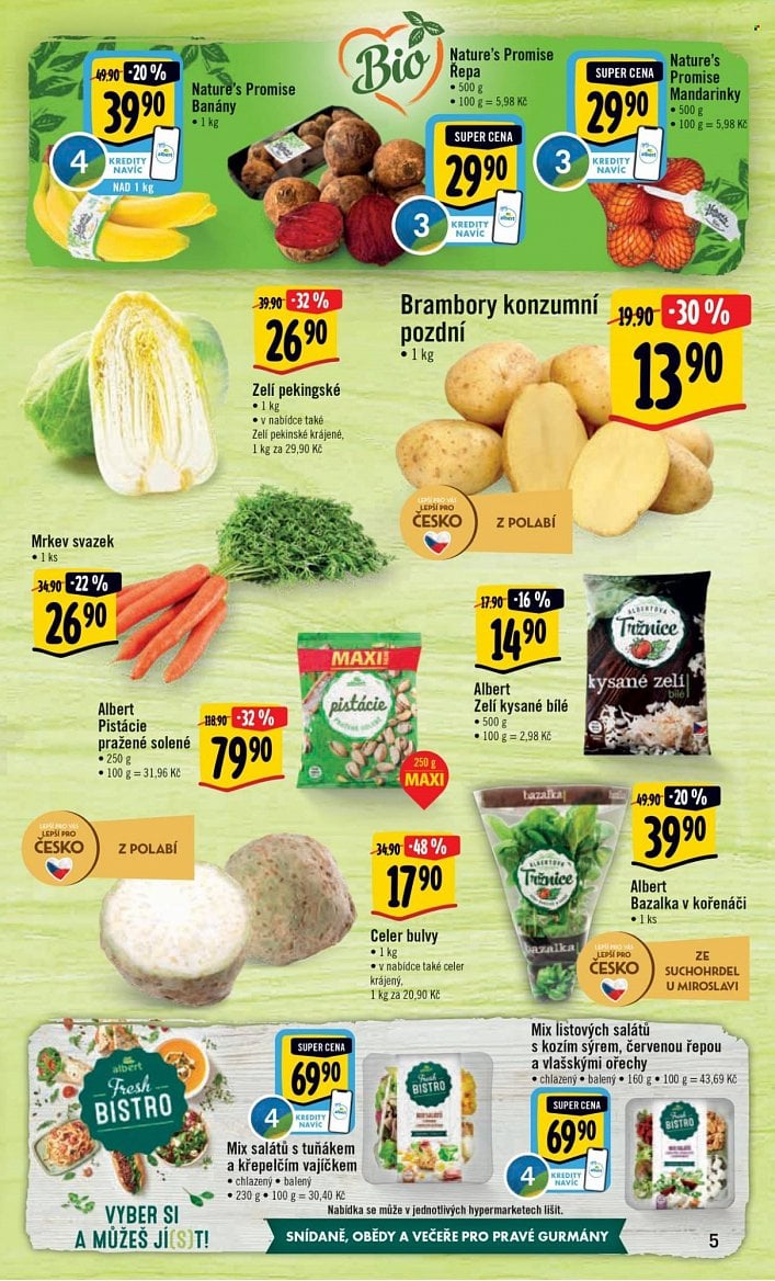 Ovoce a zelenina v nabídce supermarketů