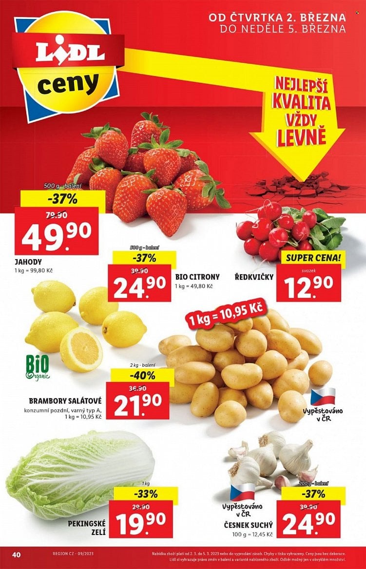 Ovoce a zelenina v nabídce supermarketů