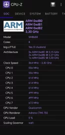 Informace o procesoru z CPU-Z