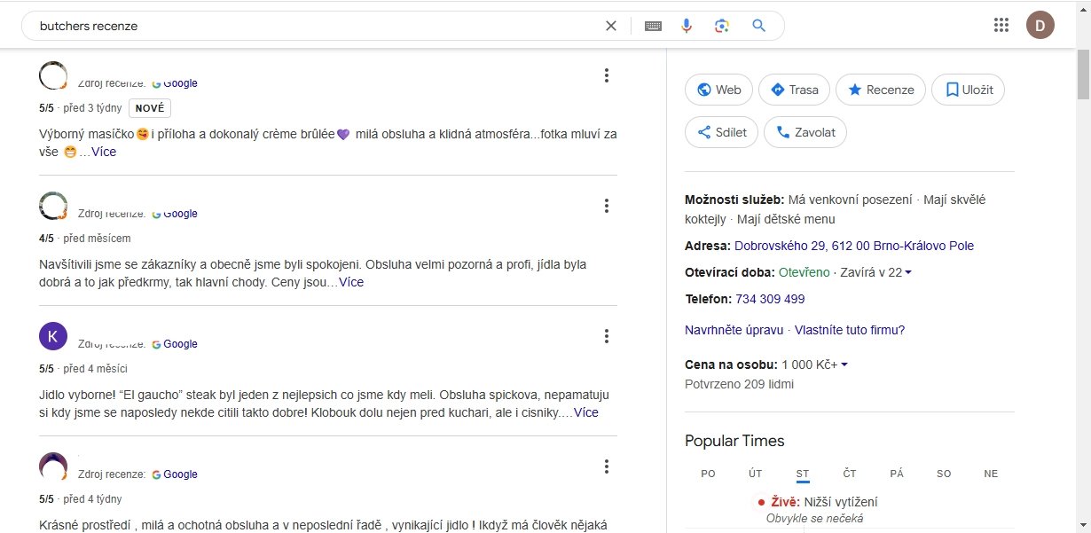 Recenze návštěvníků restaurace Butchers.