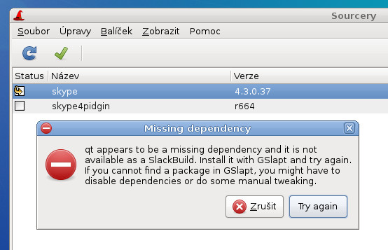 Salix: instalace Skype