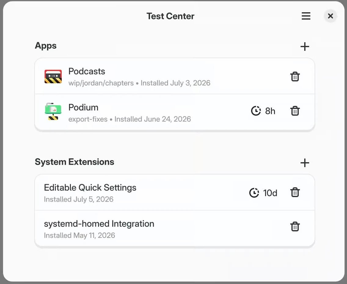 GNOME OS Test Center
