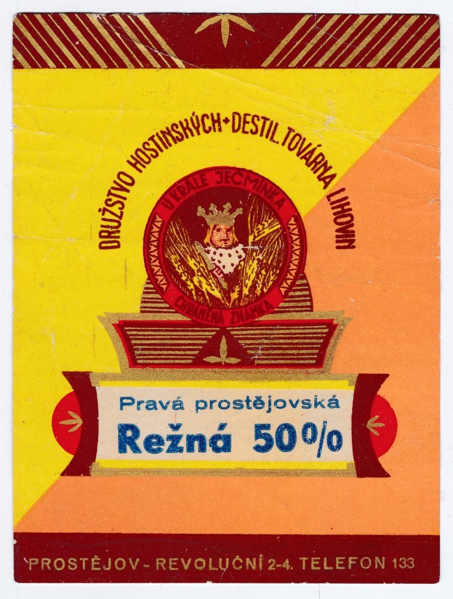 Palírna U Zeleného stromu, historické etikety produktů