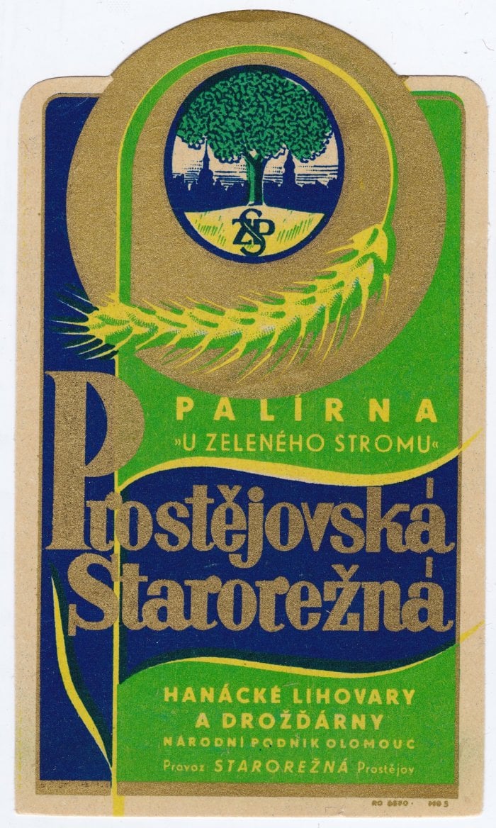 Palírna U Zeleného stromu, historické etikety produktů