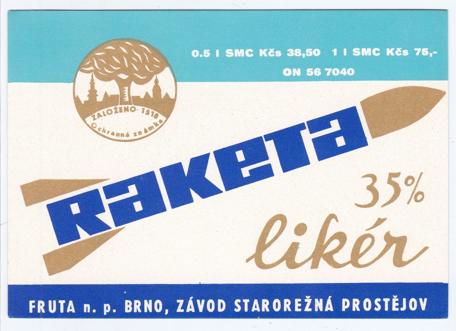 Palírna U Zeleného stromu, historické etikety produktů