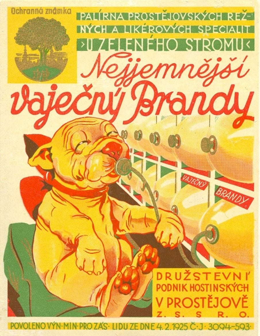 Palírna U Zeleného stromu, historické etikety produktů