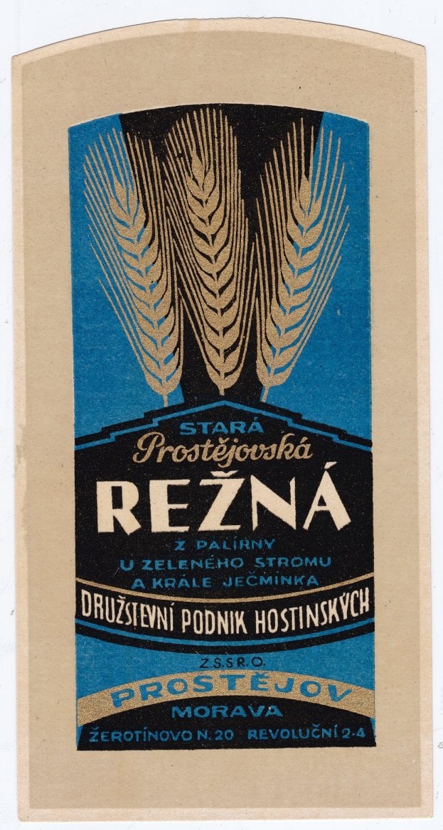 Palírna U Zeleného stromu, historické etikety produktů