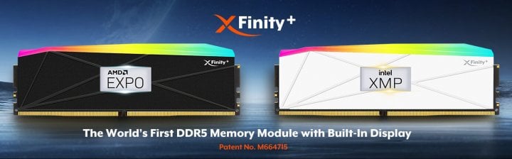 Paměti DDR5 V-Color XFinity+ s OLED displejem