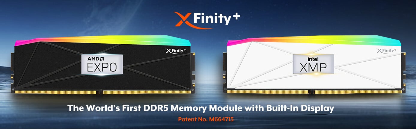 Paměti DDR5 V-Color XFinity+ s OLED displejem