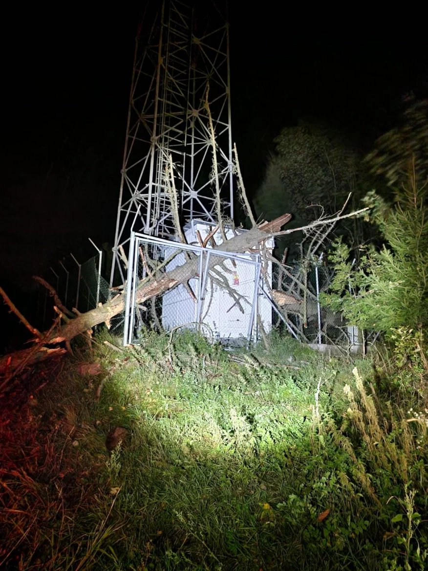 Popadané stromy na Krnovsku