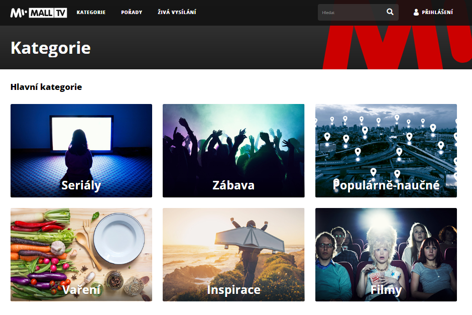 První den vysílání Mall.TV