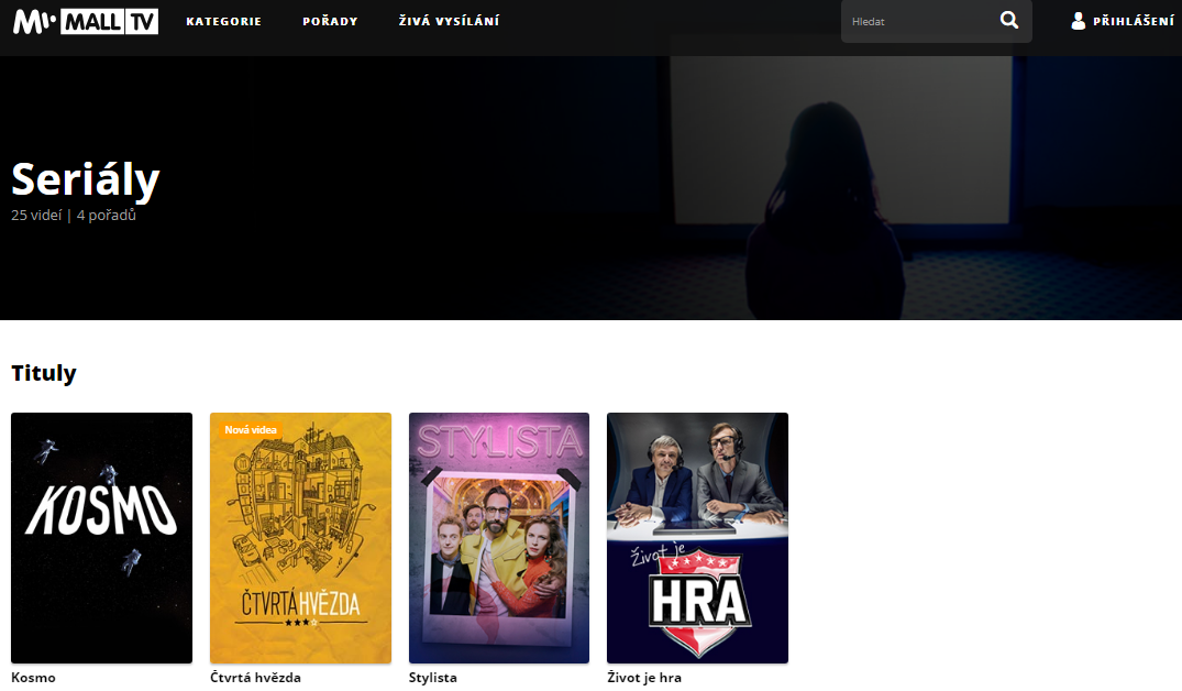 První den vysílání Mall.TV