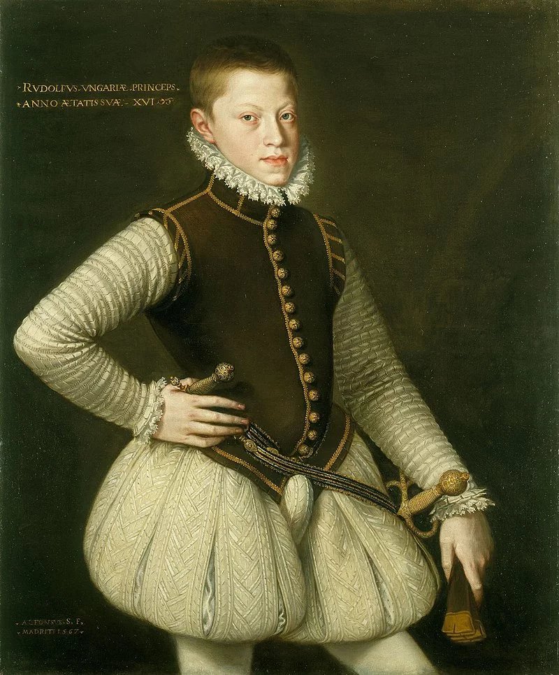 Císař Rudolf II, jako patnáctiletý
