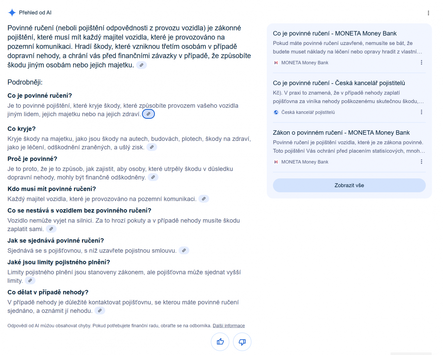 Vyhledavani - Google - AI Overviews - SEO