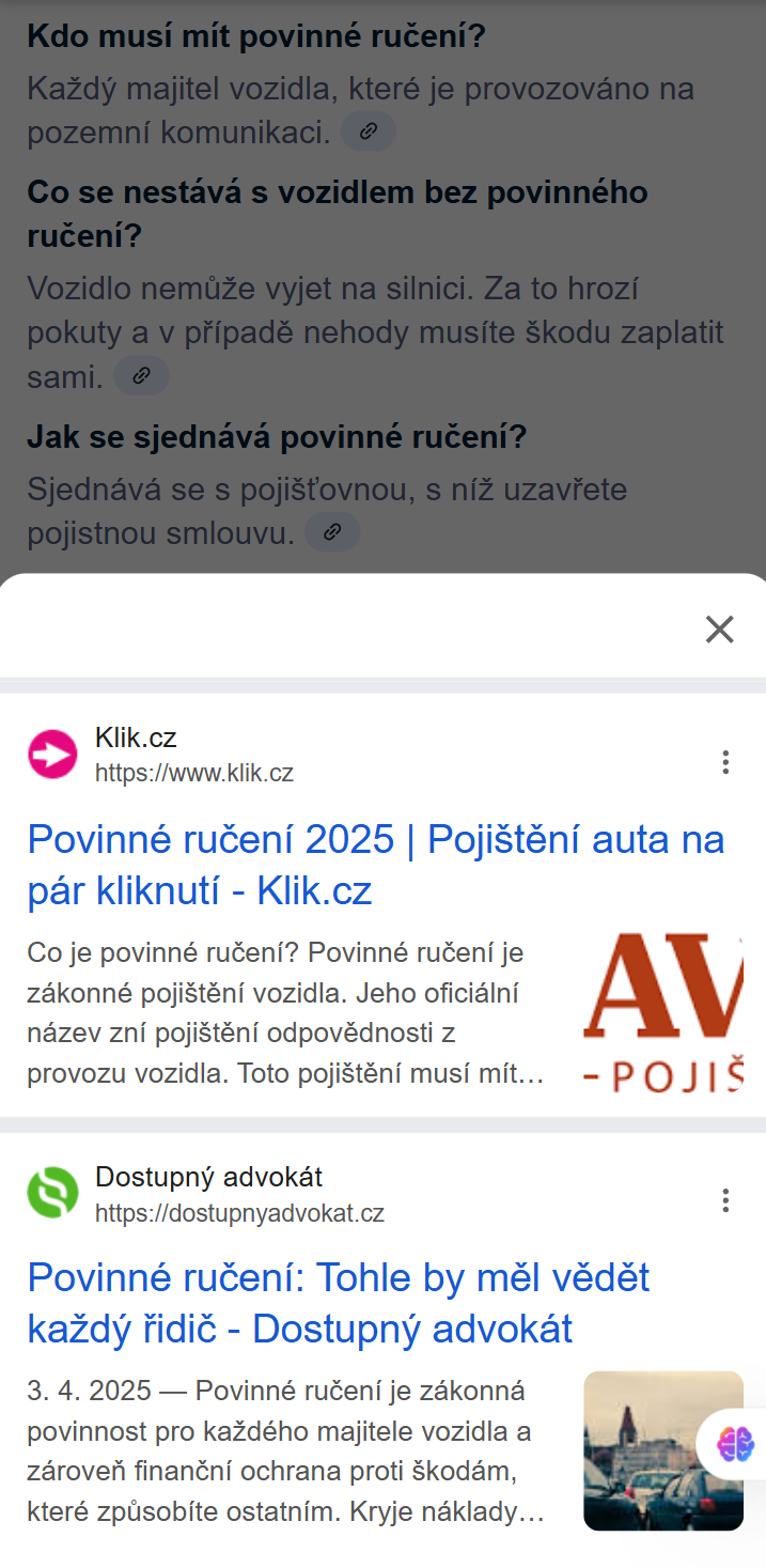 Vyhledavani - Google - AI Overviews - SEO