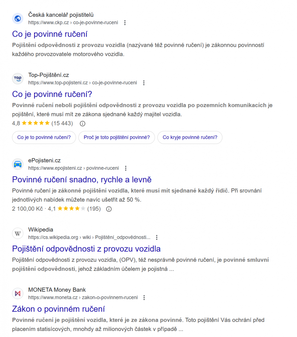 Vyhledavani - Google - AI Overviews - SEO