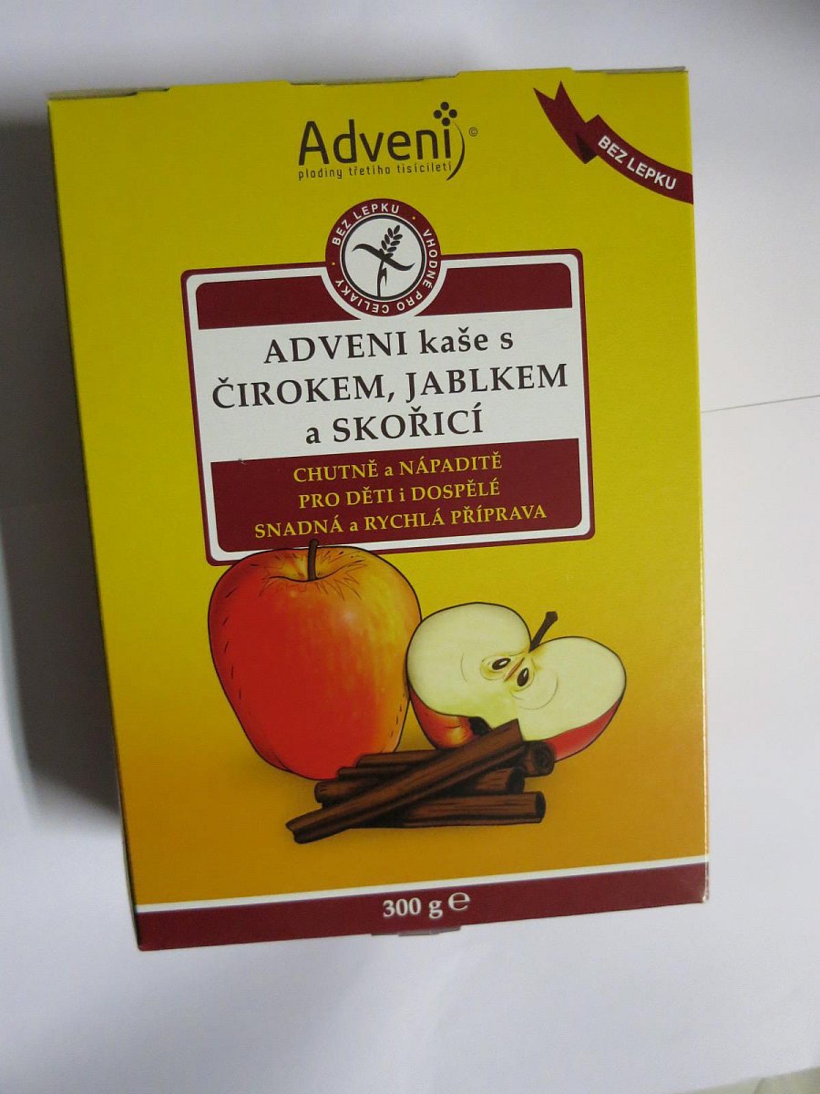 Adveni kaše s čirokem, jablkem a skořicí, 300 g