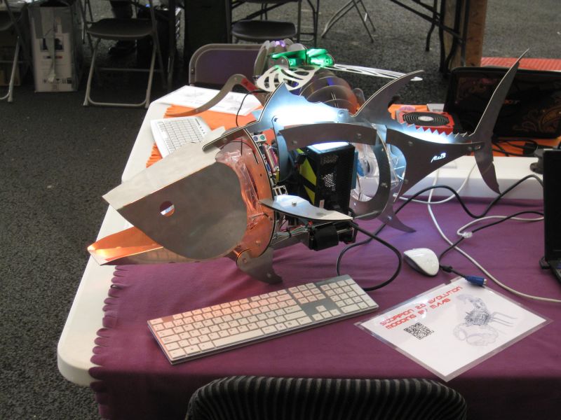 Počítač ve tvaru ryby.