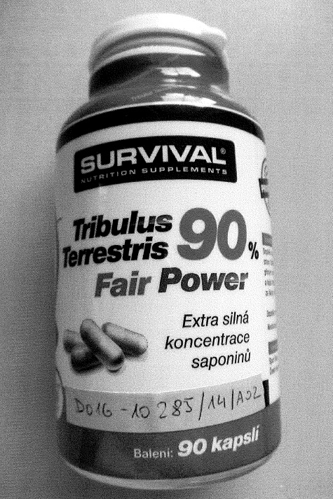 Doplněk stravy SURVIVAL Tribulus Terrestris 90% Fair Power v balení 90 kapslí šarže 3TM90060 Výrobce Sport Wave Bruslařská 1185_16 102 00 Praha