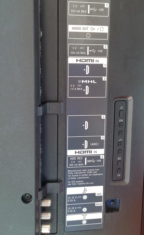 Sony KD-65S900C - rozhraní