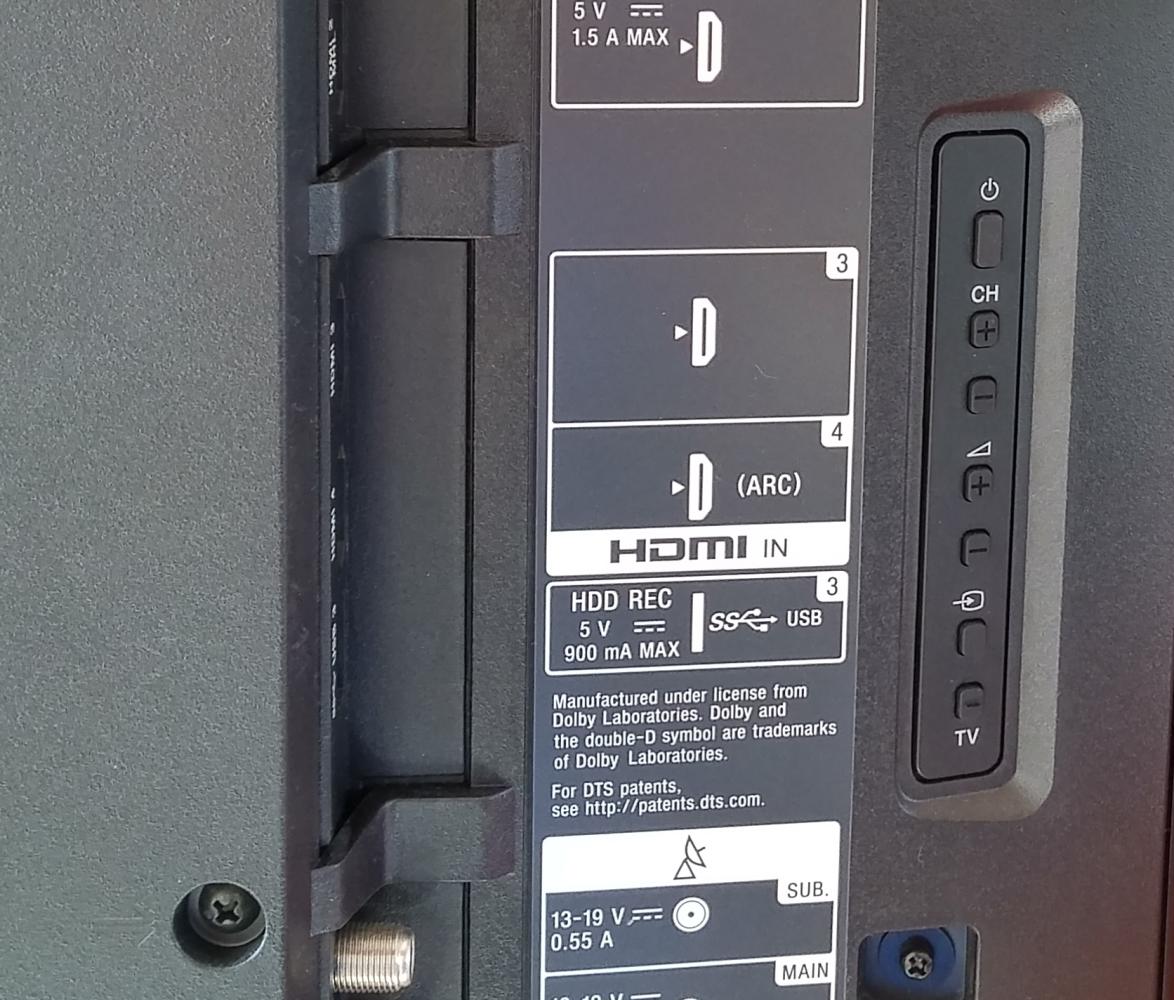 Sony KD-65S900C - rozhraní