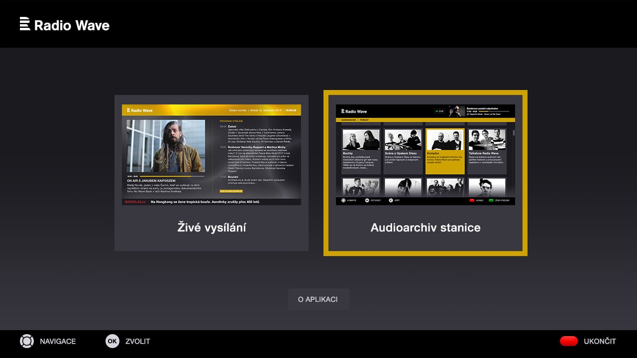 HbbTV v podání rádia Wave