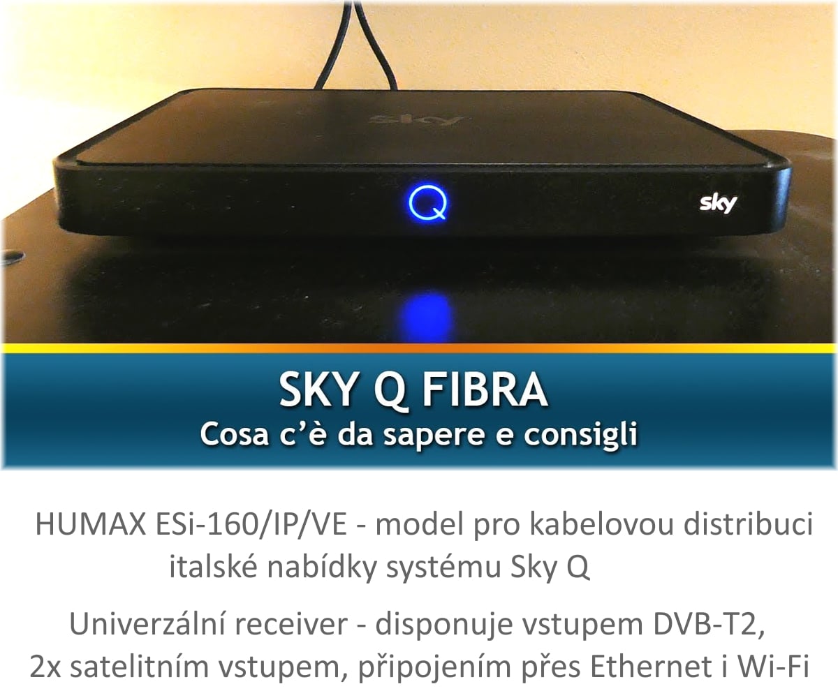 Italské přístroje pro Sky Q