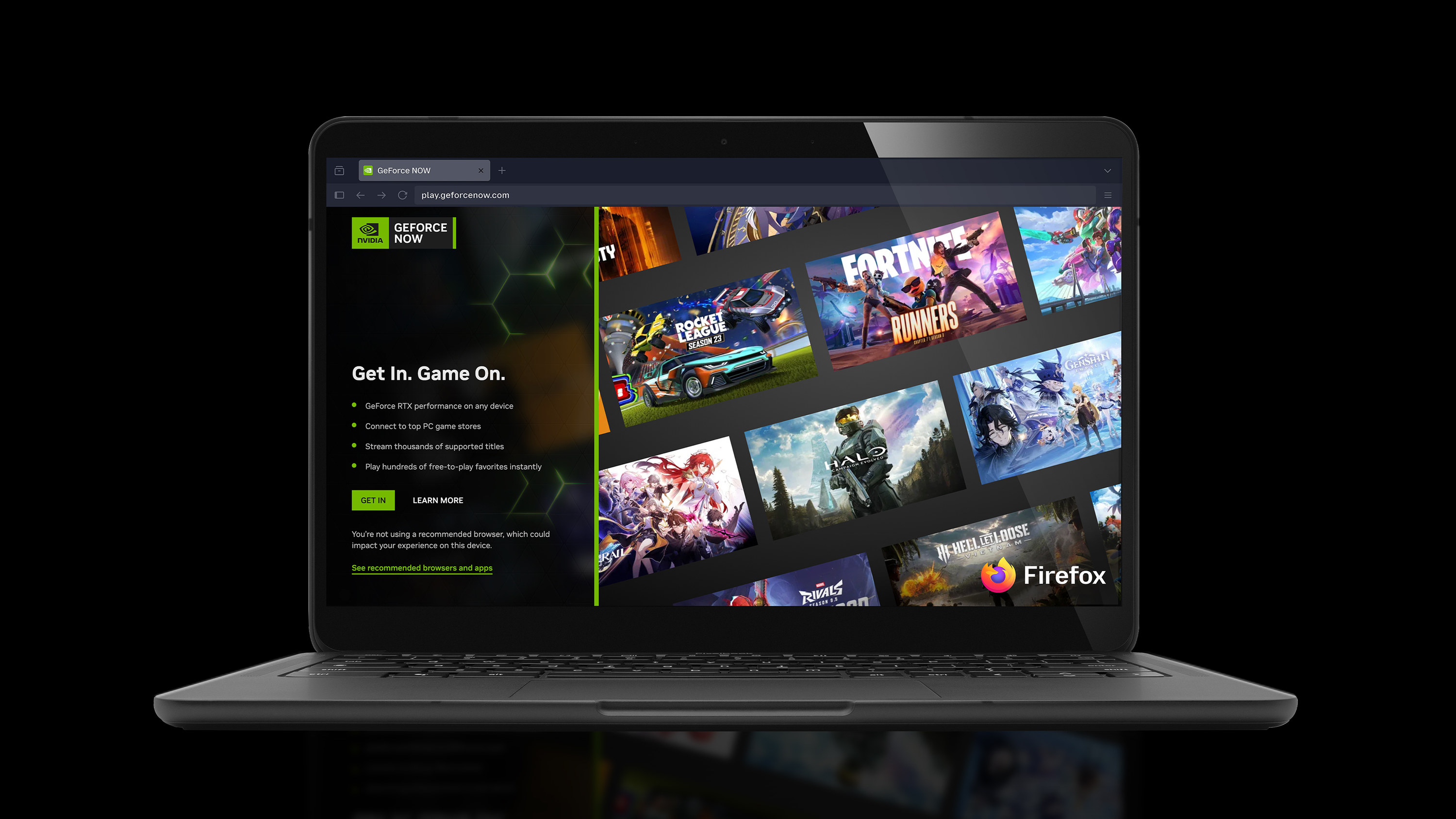 GeForce Now dostává oficiální podporu prohlížeče Firefox