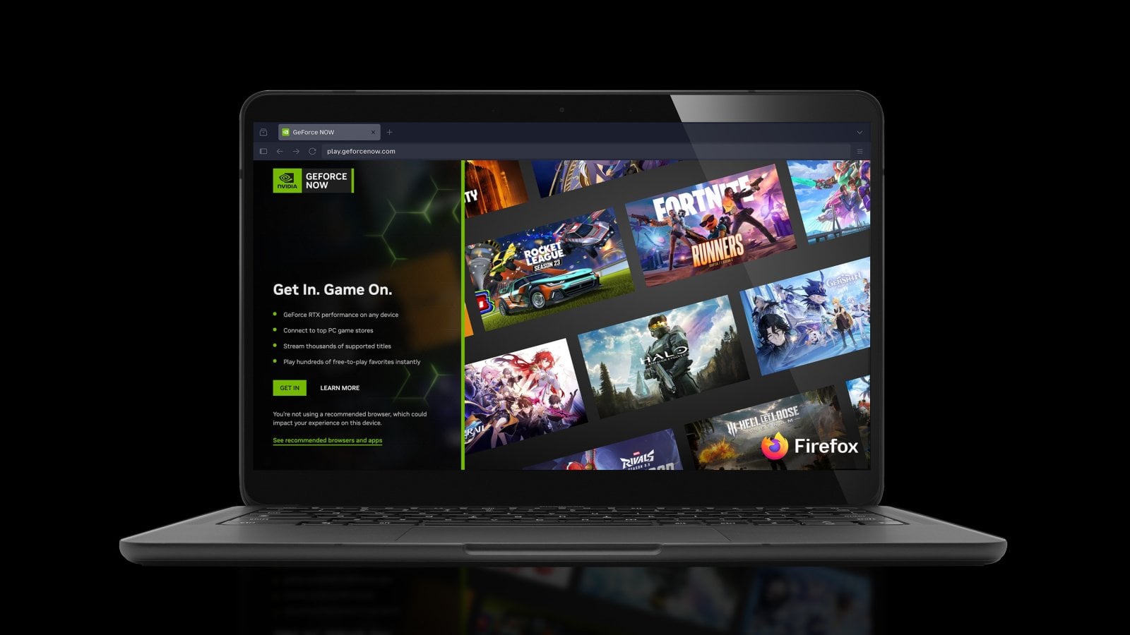 GeForce Now dostává oficiální podporu prohlížeče Firefox