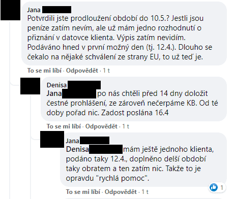 Podnikatelé stále probírají kompenzační bonus a další podporu