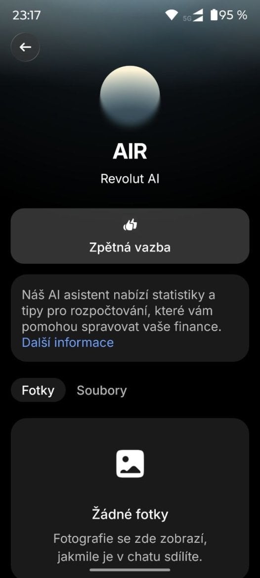 Revolut AI asistent s názvem AIR (AI by Revolut). (01. 09. 2026)