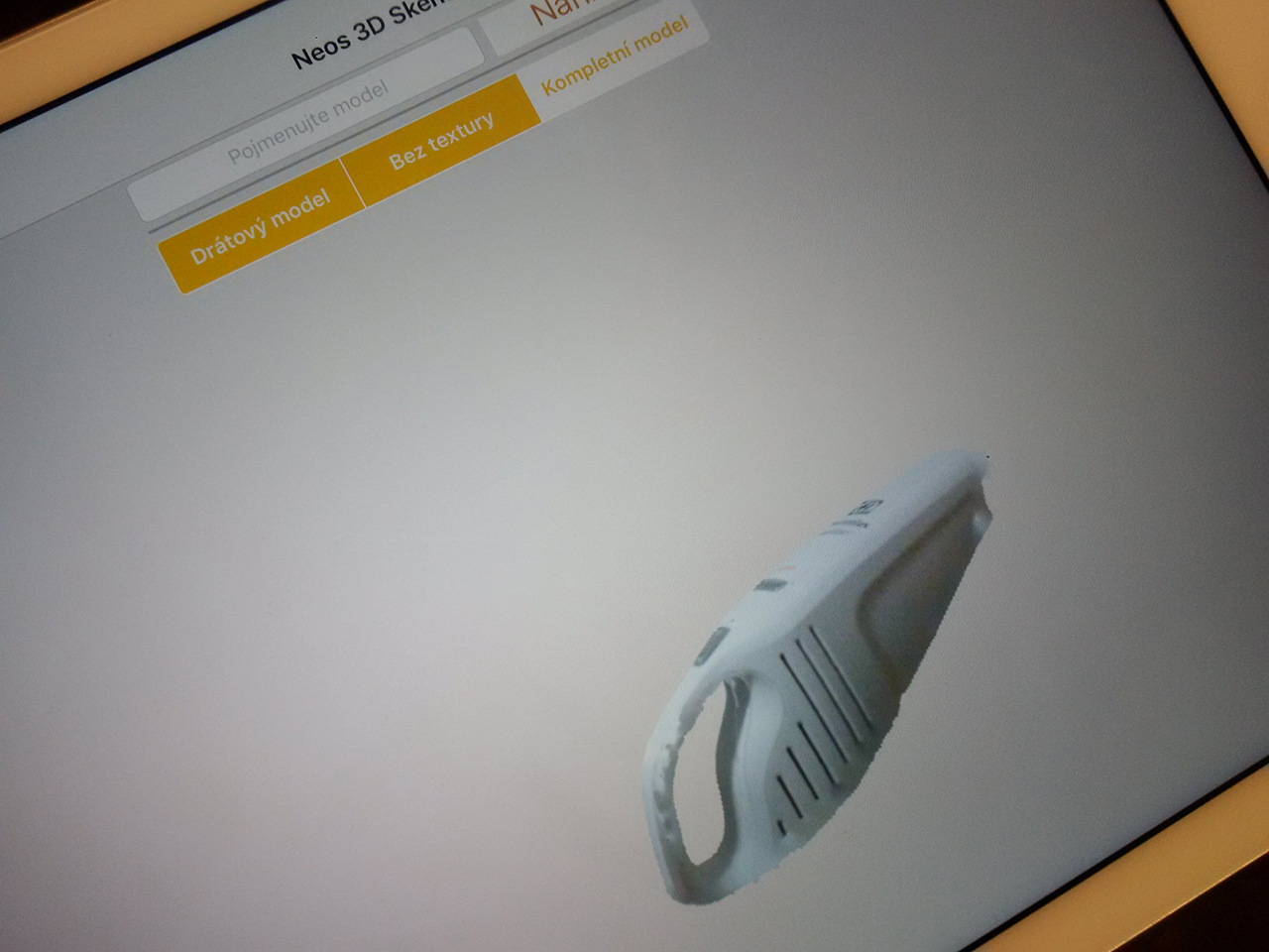 Nasnímaný objekt je okamžitě vykreslen.