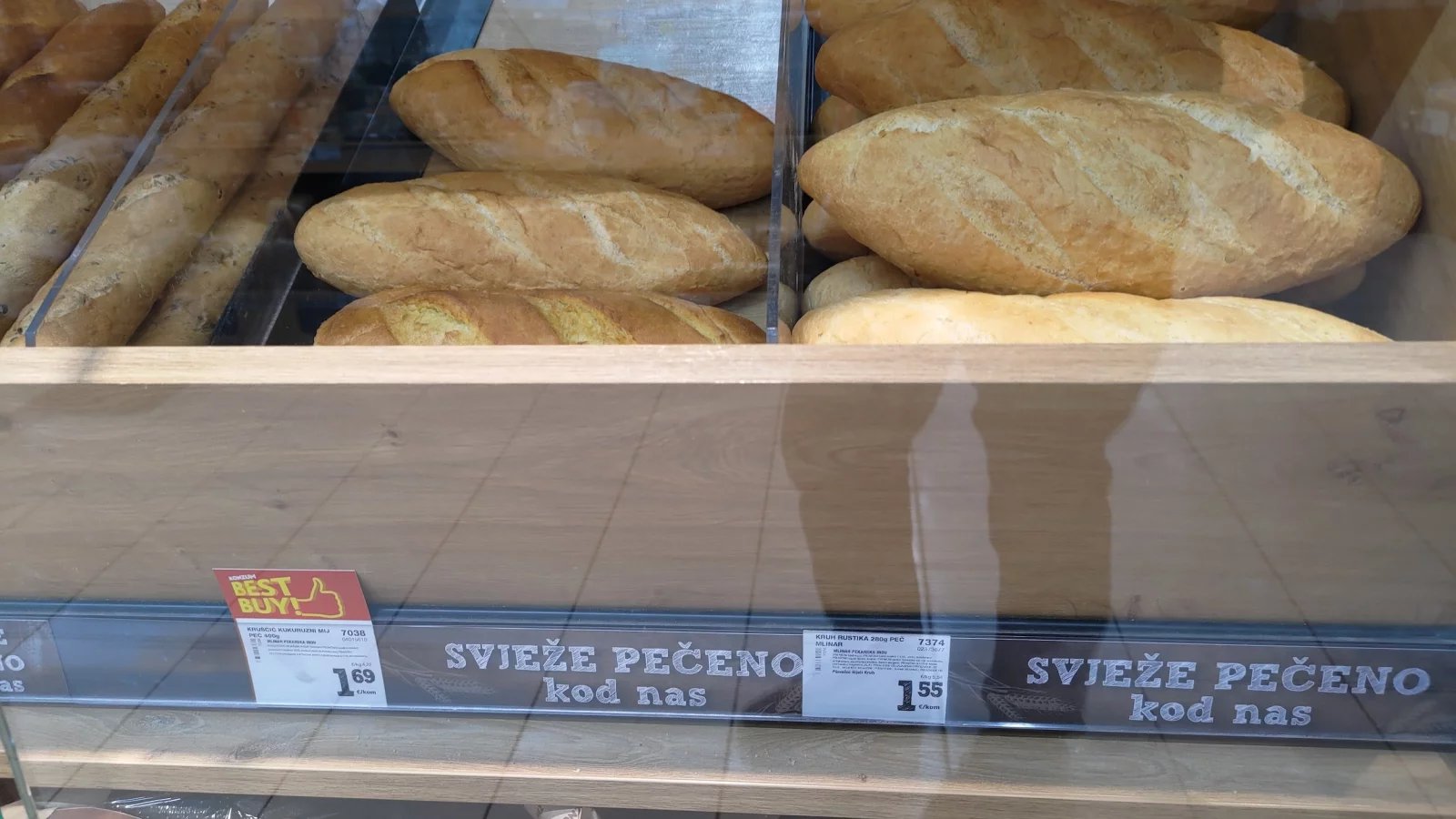 Ceny potravin v Chorvatsku. Konzum, město Krk na ostrově Krk. (9. 6. 2024)