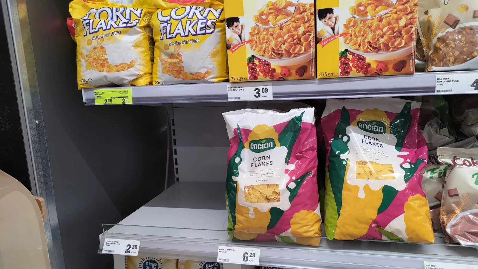 Ceny potravin v Chorvatsku. Konzum, město Krk na ostrově Krk. (9. 6. 2024)