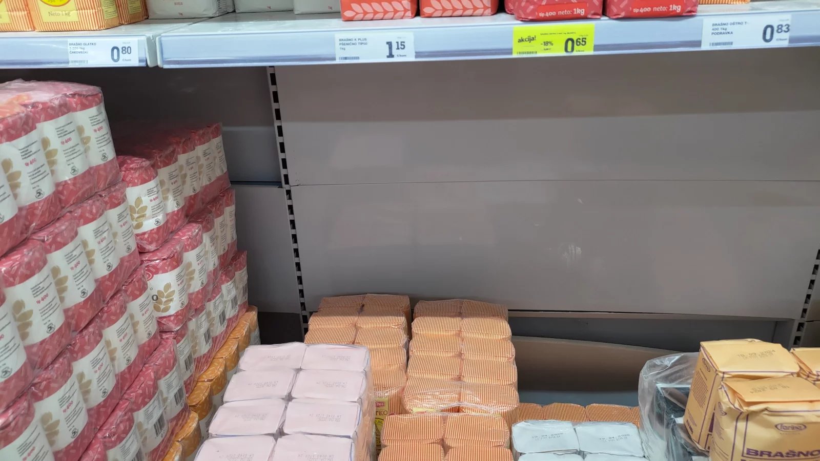 Ceny potravin v Chorvatsku. Konzum, město Krk na ostrově Krk. (9. 6. 2024)