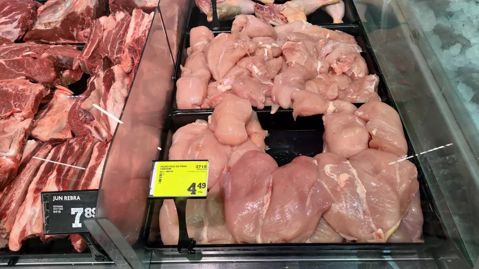 Ceny potravin v Chorvatsku. Konzum, město Krk na ostrově Krk. (9. 6. 2024)