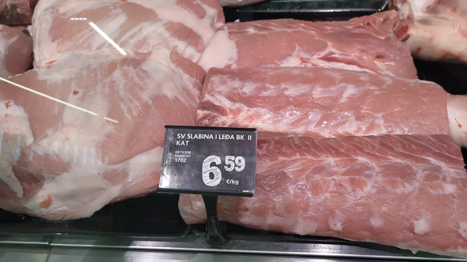 Ceny potravin v Chorvatsku. Konzum, město Krk na ostrově Krk. (9. 6. 2024)