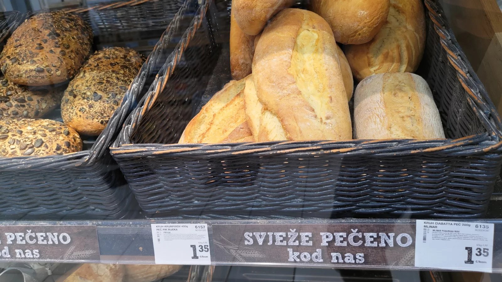 Ceny potravin v Chorvatsku. Konzum, město Krk na ostrově Krk. (9. 6. 2024)