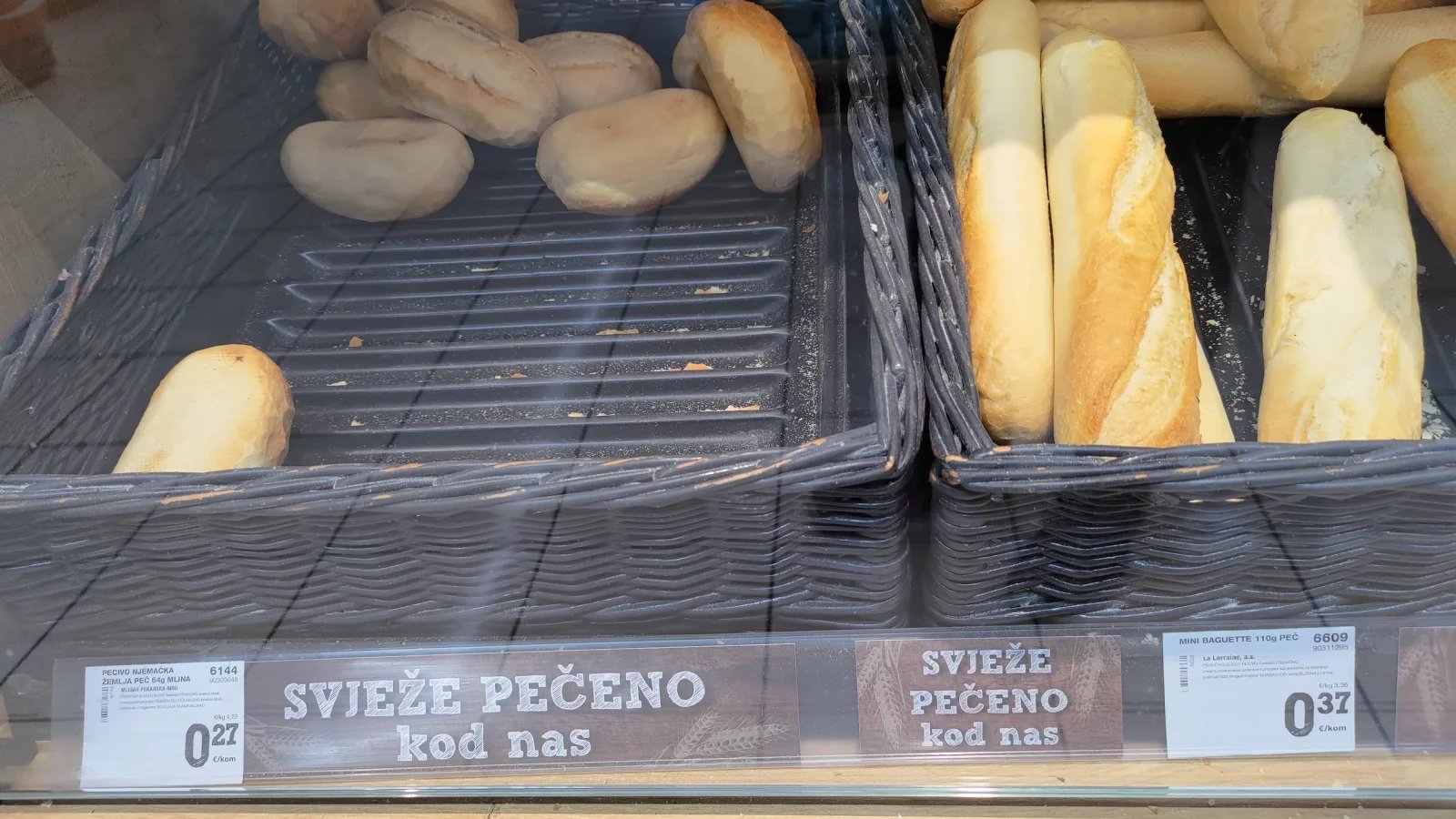 Ceny potravin v Chorvatsku. Konzum, město Krk na ostrově Krk. (9. 6. 2024)