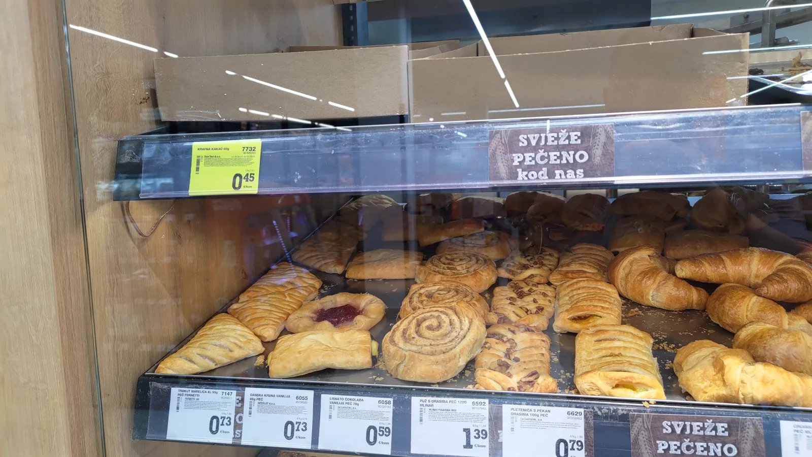 Ceny potravin v Chorvatsku. Konzum, město Krk na ostrově Krk. (9. 6. 2024)