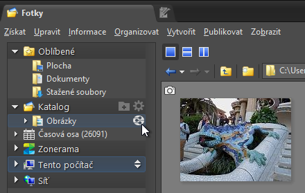 <p>Kliknutím na ikonu u složky v katalogu lze spustit DLNA server</p>